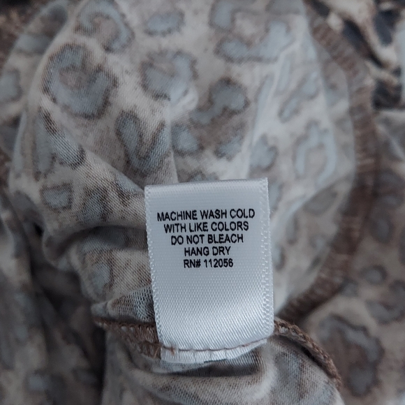 Zenana Leopard Wide Leg Jumpsuit Plus in Brown - Picture 7 of 7